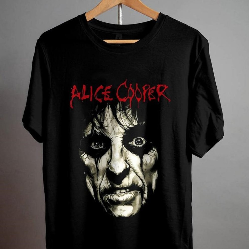 Alice Cooper Face t Shirt, Alice Cooper Face Sweatshirt Funny Heavy Metal Shirt